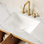 Meuble-lavabo de salle de bain mural en bois naturel 48 po Luxury