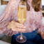 Flûte à champagne en cristal Rose