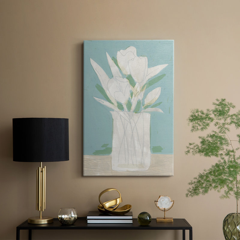 Arrangement de printemps en sourdine II - galerie Cavas sur mesure, H 27 po x l 18 po