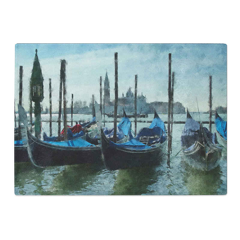 Gondolas in Venice Vol.2 Chopping Board, 0.4cm H x 20cm W x 28.5cm L