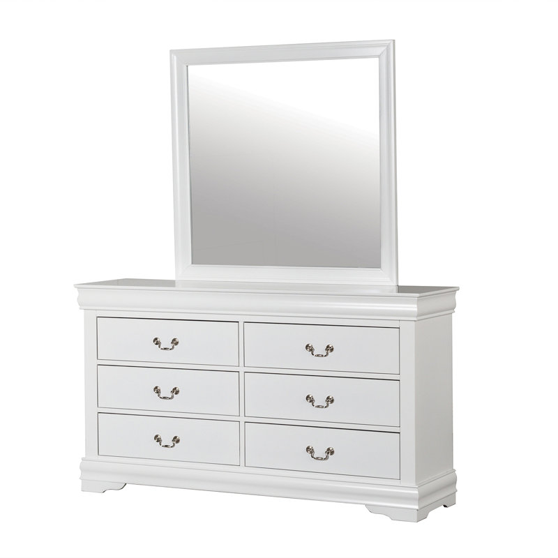 Commode transitionnelle l 58 po, blanc, Blanc