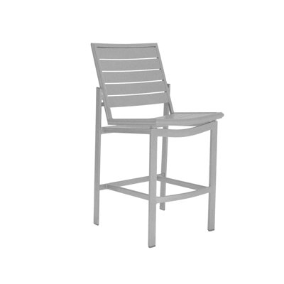 Tabouret de bar d'extérieur à lattes en aluminium 29 po Hamilton