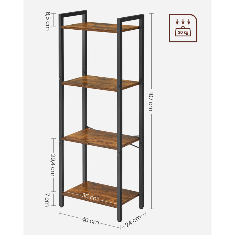 Quang 107cm H x 40cm W Etagere Bookcase