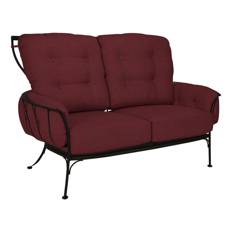 Monterra Outdoor 2 - Seat Loveseat, Flagship Stone Sunbrella®, Carbon Black