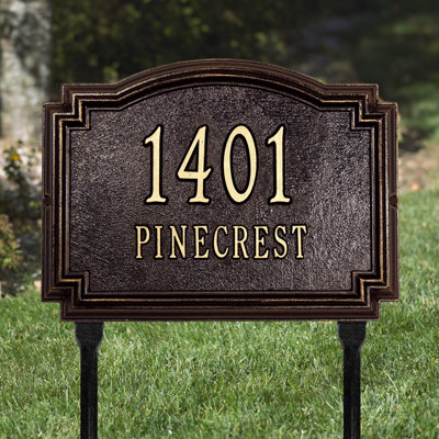 Williamsburg 2-Line Lawn Address Sign