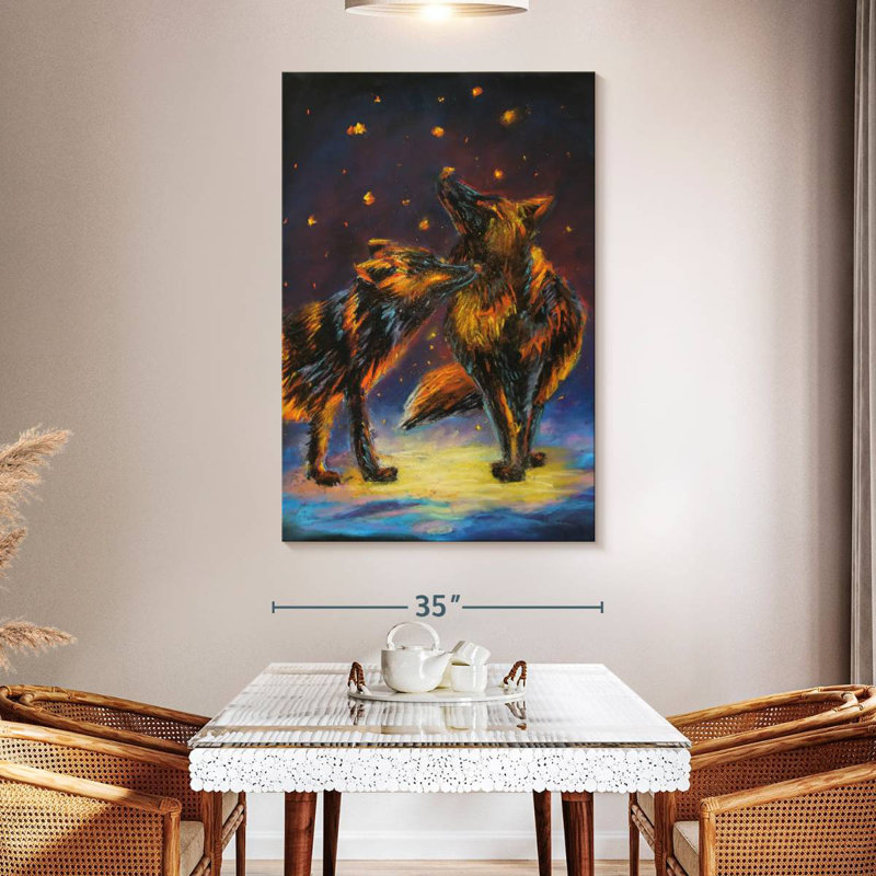Brampt Flickers And Foxes, 51" H x 34" W