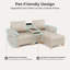 Canapé modulaire en L de 96 po à 4 places en similicuir avec rangement-321836298