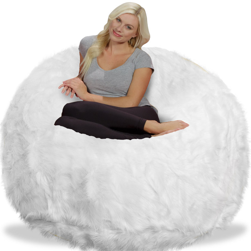 Bean Bag Chair: Giant 5' Shredded Memory Foam Filled Furniture Bean Bag with Removable and Machine Washable Cover - Big Bean Bag Sofa Lounger with Soft Micro Fiber Cover - Multiple Colors and Fabrics