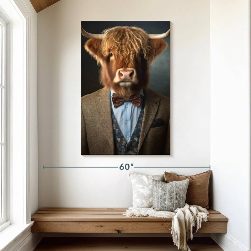Portrait de vache Brampt, H 48 po x l 32 po