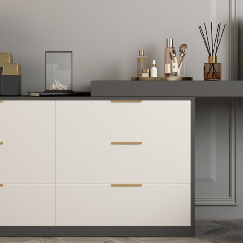 Multi-Purpose Bedroom Dresser, Walnut/Warm White