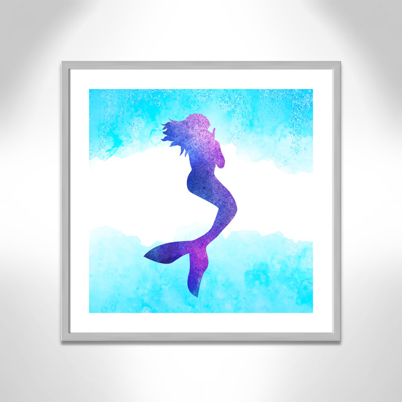 Always Be A Mermaid Fantasy & Sci-Fi, 27.5" H x 27.5" W x 1.19" D, Silver Box Framed