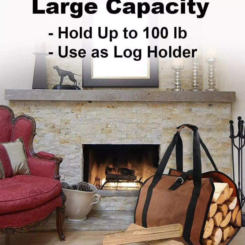 17 Stories Faha Canvas Log Carrier | Wayfair