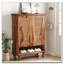 Armoire-bar avec rangement 25,92 "avec 2 portes et tablettes