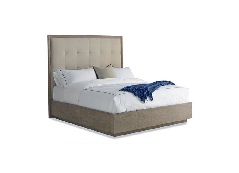 Palmer Upholstered Standard 2 Piece Bedroom Set, Mink, Queen