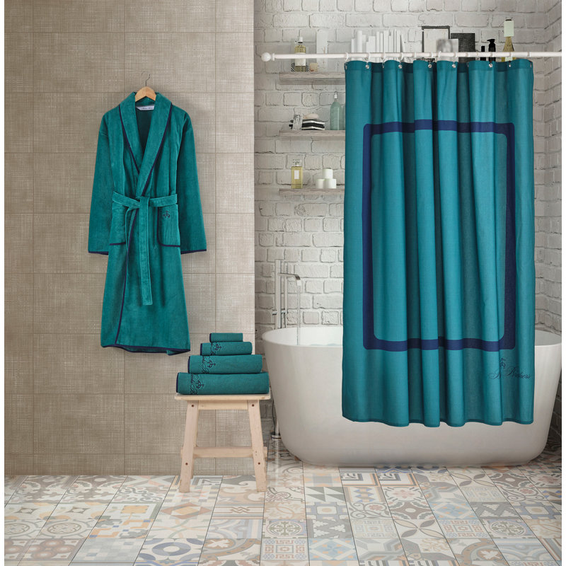 Cotton Shower Curtain, Deep Jungle