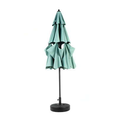 Aluminium 10Ft 3 Tier Auto-Tilt Umbrella ,Outdoor Patio Umbrella - Market Table Pool Deck Umbrella (Base Not Included)