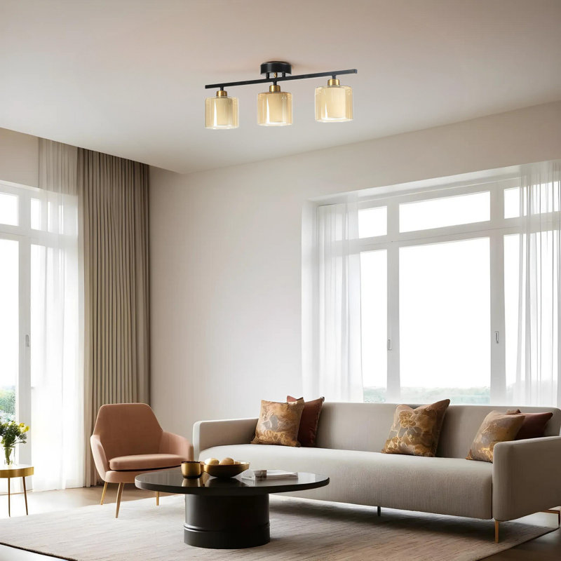Chandle Chandelier, Black/Amber