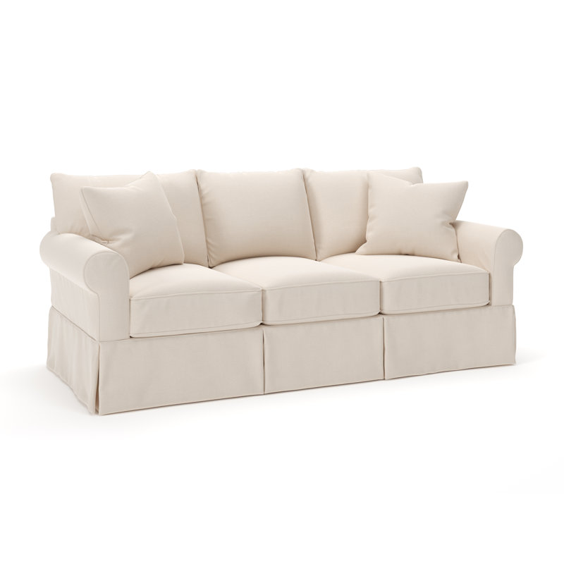 Amari 89'' Slipcovered Sofa, Canvas Sunbrella® Canvas