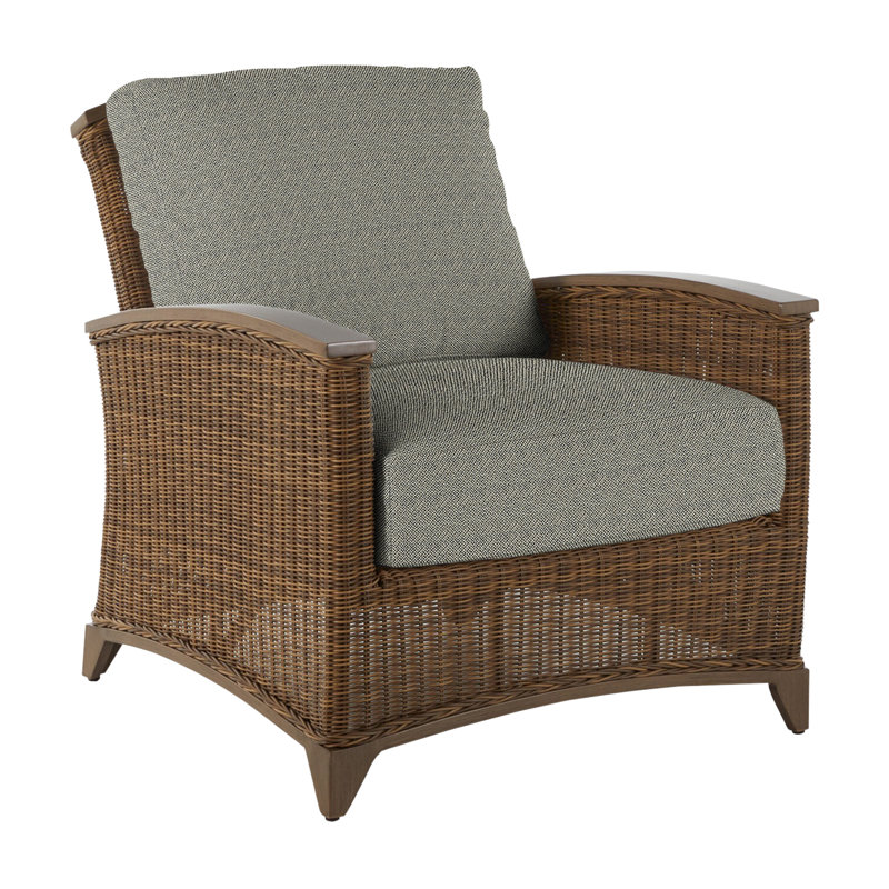 Astoria Woven Lounge Chair, Raffia/Oak, No Welt, Intermix Bark