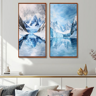 Glacial Grandeur in Antarctica I - Alaska, décoration murale, paysages modernes, 2 pièces
