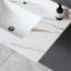 Comptoir de meuble-lavabo 37 po - blanc, matériau marbre blanc 37 po pour dosseret 4 po, lavabo rectangulaire et impact, convient aux armoires standard, pierre frittée