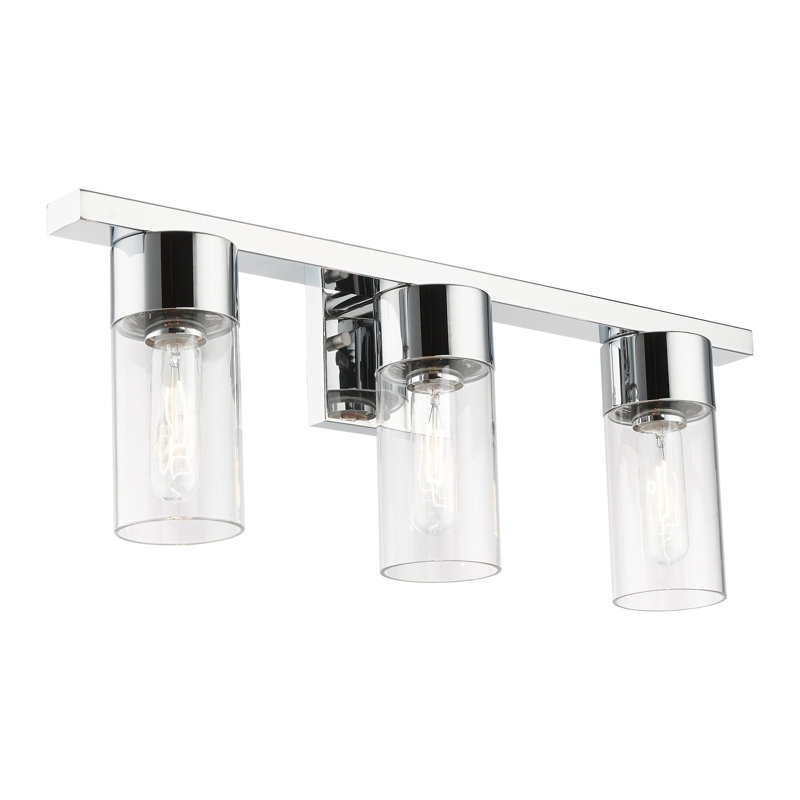 Éclairage de salle de bain à intensité variable 3 lumières Zanavia, Chrome poli