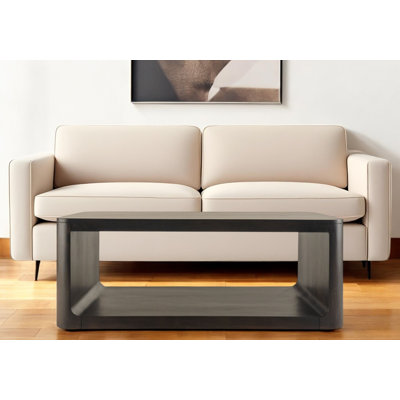 Table basse Jahmia, noyer foncé