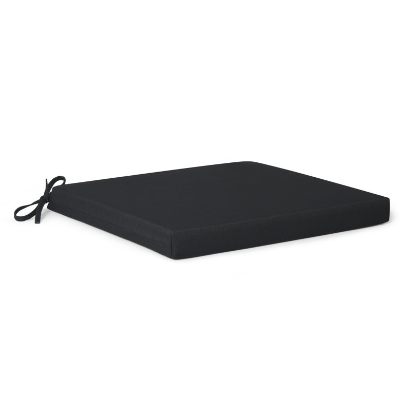 Coussin de chaise de patio , Noir, L 19 po x P 18 po