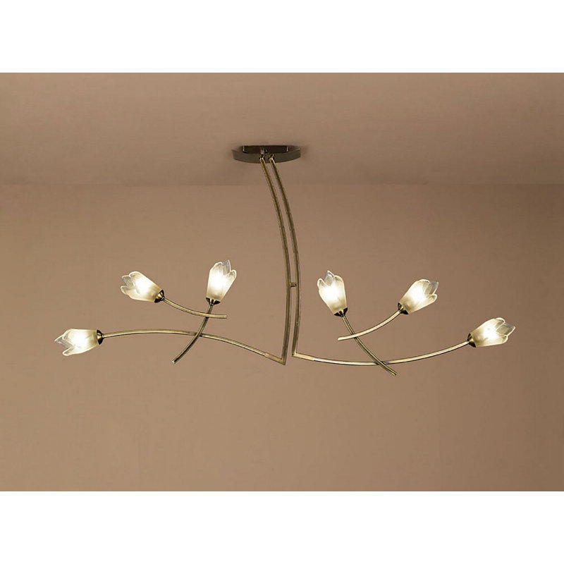Legendre 6 - Light Geometric Chandelier, Antique Brass
