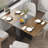 Folding Dining Table On Locking Wheels With Storage (Brown)