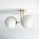 Luna 3 Light Glass Semi Flush Mount
