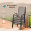 Outsunny Set of 4 Garden Dining Chair Set Outdoor w/ High Back, Grey