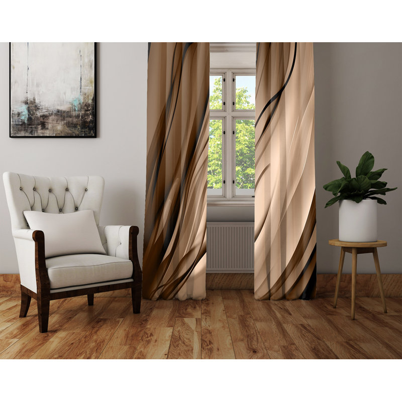 Paire de rideaux semi-transparents Desseray, L 56 po x L 78 po