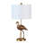 26" Matte Gold Flamingo Resin Table Lamp