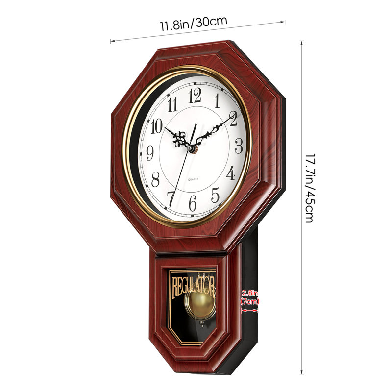 Horloge murale - couleur acajou