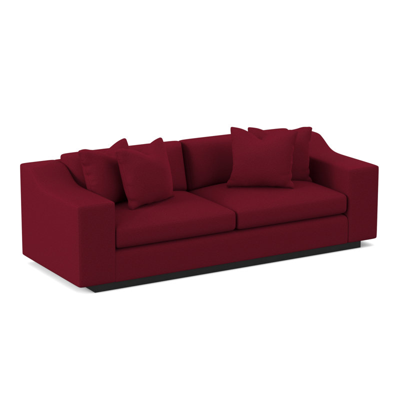 Canapé Barrett, Espresso, Mélange de polyester rouge à lèvres Margaret