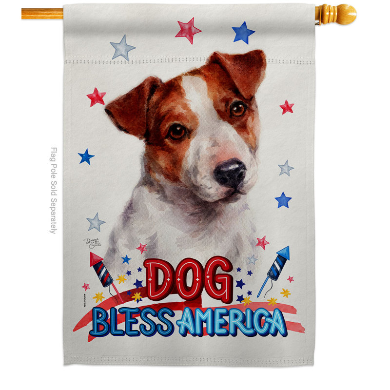 Drapeau de maison patriotique en polyester 3 faces 2 x 2 pi