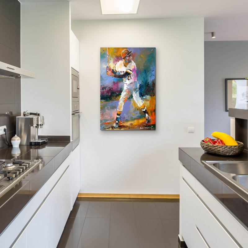 "Roberto Clemente" par Richard Wallich, H 36 po x l 24 po x P 0,2 po