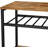 Rustic Brown Kitchen Baker's Rack With Microwave Stand, 3-Tier Storage Shelf With Heavy-Duty Metal Frame & Casters, 84X40X85Cm