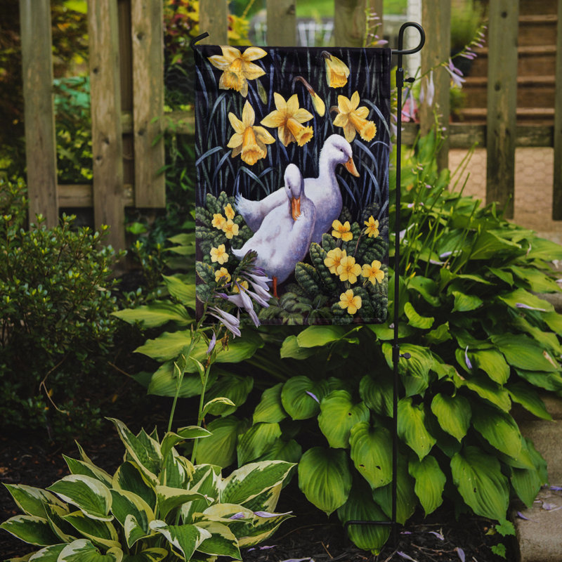 Drapeau de jardin Favorinus Ducks par Daphne Baxter, H 15 po x l 11 po