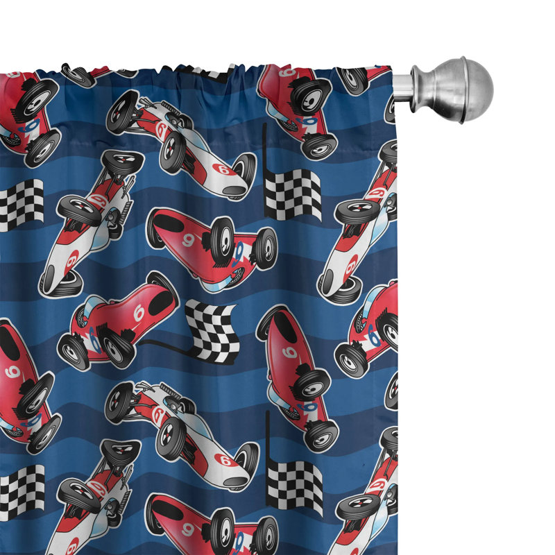 Cars Semi-Sheer Rod Pocket Curtain Panels, 28" x 63"