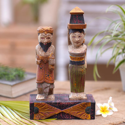 Statuette en bois Sulergih fabriquée à la main