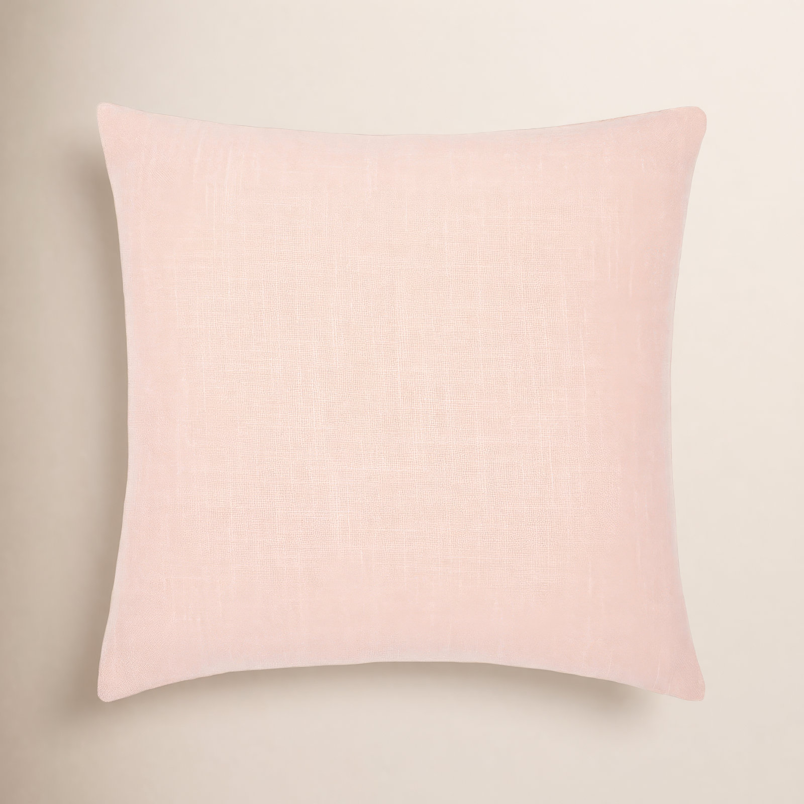 Gwyn Embroidered Cotton Pillow Cover, 18" x 18", Dusty Pink/Pale Blue/Mustard