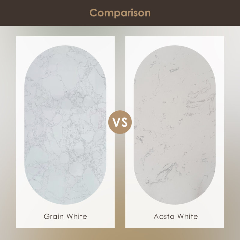 Meuble-lavabo en pierre reconstituée blanc grain Altair