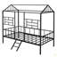 Structure de lit en métal pour lit simple avec support à lattes sans sommier