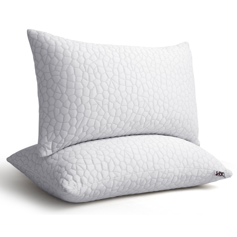 Ensemble de 2 coussins de soutien en mousse à mémoire de forme déchiquetée Lux Decor, Grand oreiller: 18 po x 30 po