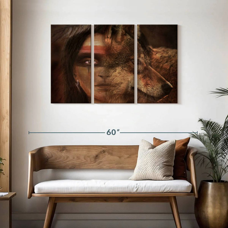 Leisha Wolf Brother, 28" H x 45" W