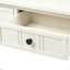 Console Daisy Series avec deux tiroirs et une tablette inférieure (blanc ivoire)