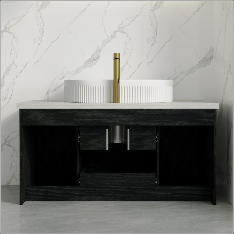 Meuble-lavabo mural 39,4 po avec lavabo vasque