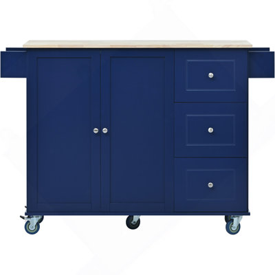 Solid Wood Top Kitchen Island